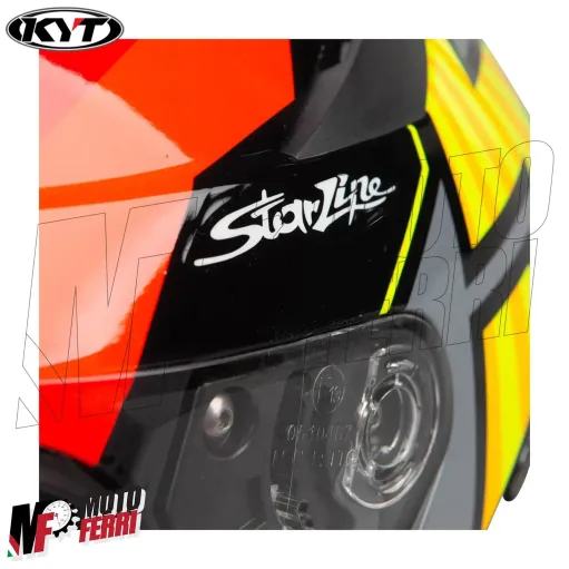 MF5906 Casco Integrale KYT TT Course Flux Rosso / Giallo