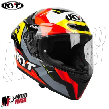 MF5906 Casco Integrale KYT TT Course Flux Rosso / Giallo