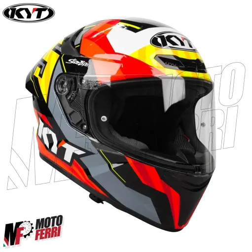 MF5906 Casco Integrale KYT TT Course Flux Rosso / Giallo