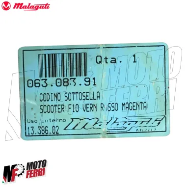 MF5907 Codino Spoiler Sottosella Rosso Magenta Malaguti F10 50 2T mod 1992/2002