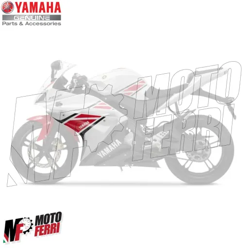 MF5918 Carena Anteriore Sinistra Bianco Originale Yamaha YZF R125 mod 2008/2011