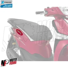 MF5920 Scritta Adesiva Cromata Carena Posteriore Piaggio Liberty iGet 50 125 150 2