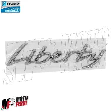 MF5920 Scritta Adesiva Cromata Carena Posteriore Piaggio Liberty iGet 50 125 150