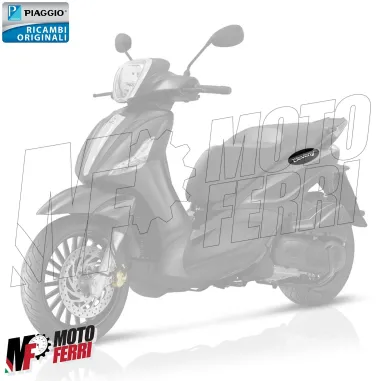 MF5922 Scritta Adesiva Cromata Carena Posteriore Piaggio Beverly 125 300 350