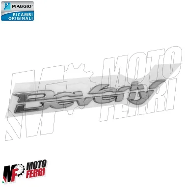 MF5922 Scritta Adesiva Cromata Carena Posteriore Piaggio Beverly 125 300 350