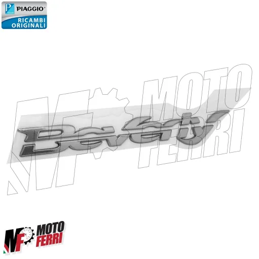 MF5922 Scritta Adesiva Cromata Carena Posteriore Piaggio Beverly 125 300 350