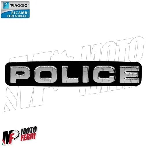 MF5928 - Scritta POLICE Targhetta Adesiva Originale Piaggio Beverly 125 300 350