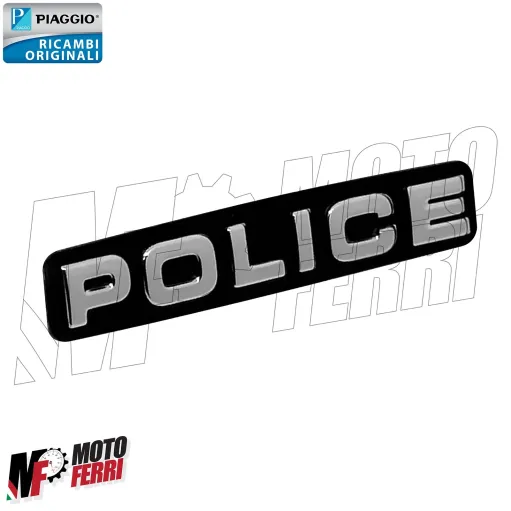 MF5928 - Scritta POLICE Targhetta Adesiva Originale Piaggio Beverly 125 300 350