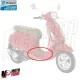 MF5941 Bordo Pedana Destro Cromato Originale Vespa Primavera Sprint 50 125 150