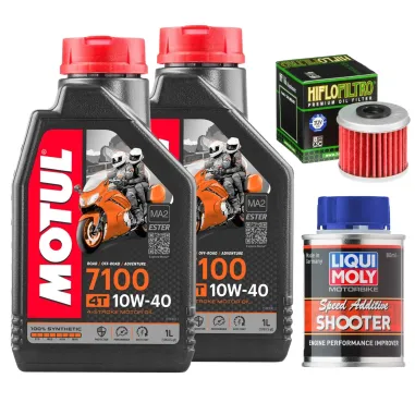 MF5962 Kit Tagliando Olio Motul 7100 + Filtro + Additivo Honda CRF 250 2004/2024