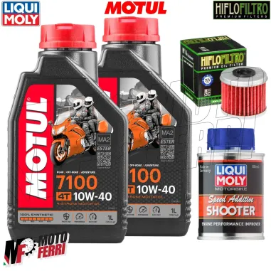 MF5962 Kit Tagliando Olio Motul 7100 + Filtro + Additivo Honda CRF 450 2004/2024