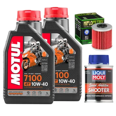 MF5964 Tagliando Olio Motul 7100 + Filtro + Additivo Kawasaki KXF 450 2016/2024