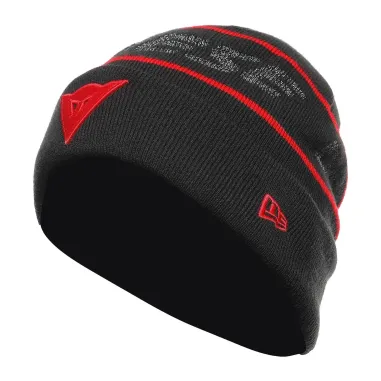 MF596X - Cappello di Lana Dainese Cuff Beanie B04 Nero/Rosso by New Era