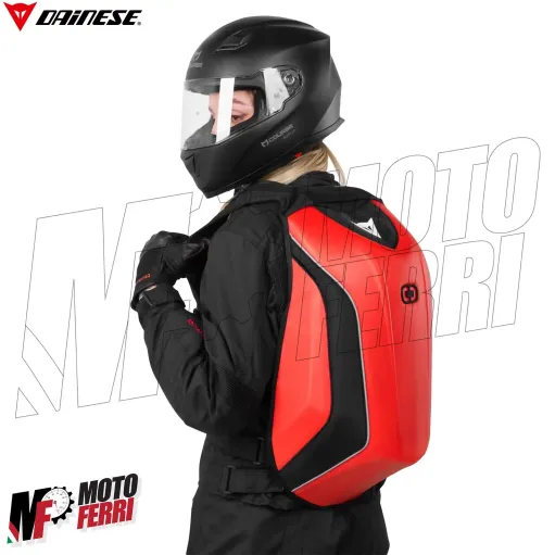 MF5971 - Zaino Moto Dainese D-Mach COMPACT Rigido Backpack Tecnico Rosso