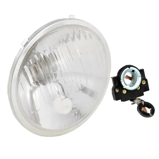 MF0756 Faro Fanale Anteriore In Vetro Siem Vespa 125 ET3 Primavera Portalampada