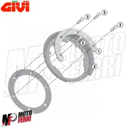 MF5976 Flangia Anello Givi BF11 per Borsa Tancklock KTM 1290 Super Adventure RST 2