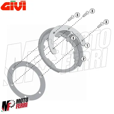 MF5976 Flangia Anello Givi BF11 per Borsa Tancklock KTM 1290 Super Adventure RST