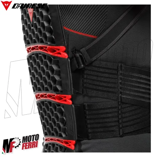 MF6005 Paraschiena Protezione Schiena Dainese Pro-Armor Back 2.0 Long Nero/Rosso