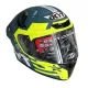 MF6016 Casco Integrale KYT TT Course Fuselage Matt Yellow Verde / Giallo