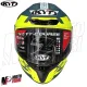MF6016 Casco Integrale KYT TT Course Fuselage Matt Yellow Verde / Giallo