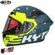 MF6016 Casco Integrale KYT TT Course Fuselage Matt Yellow Verde / Giallo