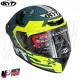 MF6016 Casco Integrale KYT TT Course Fuselage Matt Yellow Verde / Giallo