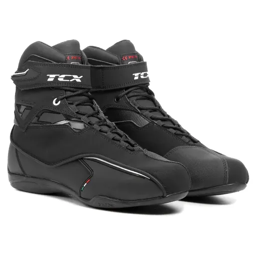 MF6033 - Stivali Scarpe Moto Tecniche Impermeabili TCX Zeta WP Black