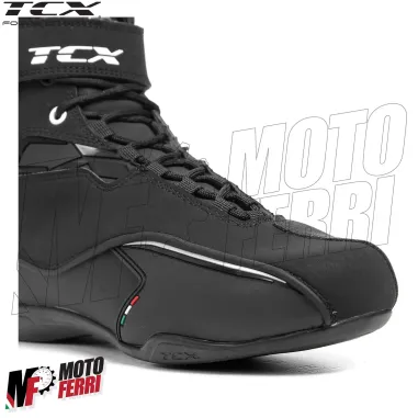 MF6033 - Stivali Scarpe Moto Tecniche Impermeabili TCX Zeta WP Black