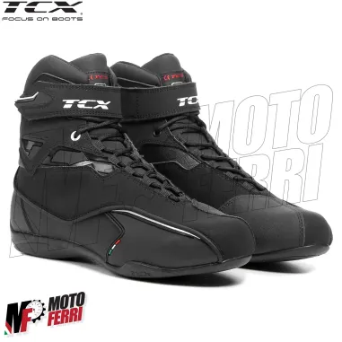 MF6033 - Stivali Scarpe Moto Tecniche Impermeabili TCX Zeta WP Black