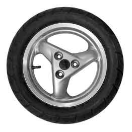MF6037 - Cerchio Posteriore Argento + Gomma Originale Peugeot Speedfight 100