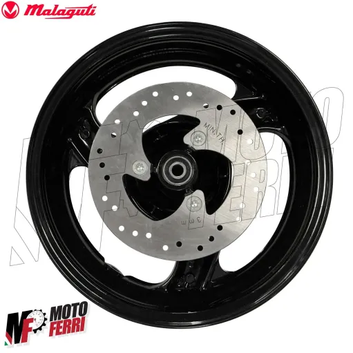 MF6040 - Cerchio Anteriore Nero + Disco Originale Malaguti F12 50 mod 1994/1998