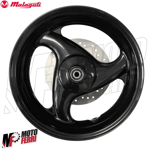 MF6040 - Cerchio Anteriore Nero + Disco Originale Malaguti F12 50 mod 1994/1998