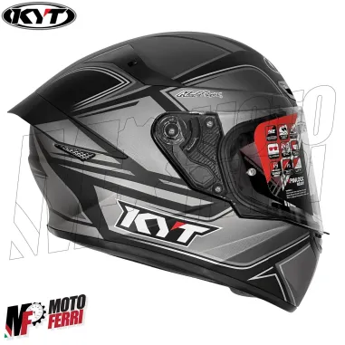 MF6044 Casco Integrale KYT TT Course Tourist Matt Cool Grey Grigio / Nero Opaco