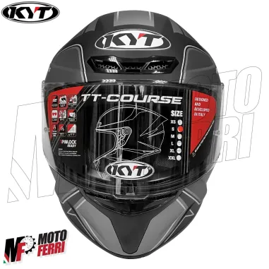 MF6044 Casco Integrale KYT TT Course Tourist Matt Cool Grey Grigio / Nero Opaco
