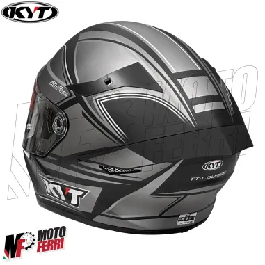 MF6044 Casco Integrale KYT TT Course Tourist Matt Cool Grey Grigio / Nero Opaco