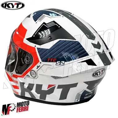 MF6045 Casco Integrale KYT TT Course Fuselange Red Rosso / Bianco / Blu