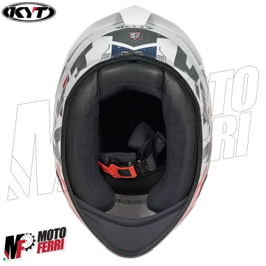 MF6045 Casco Integrale KYT TT Course Fuselange Red Rosso / Bianco / Blu