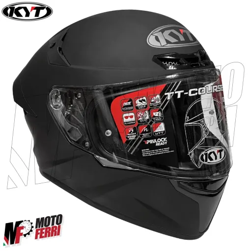 MF6046 Casco Integrale KYT TT Course Matt Black Nero Opaco