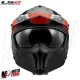 MF6067 Casco con Maschera LS2 Drifter Devor OF606 Grigio Rosso Nero Opaco