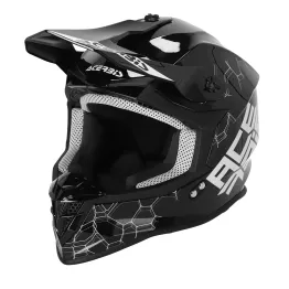 MF6070 Casco Acerbis Linear 22.06 Moto Cross Enduro Motard Bianco / Nero Lucido