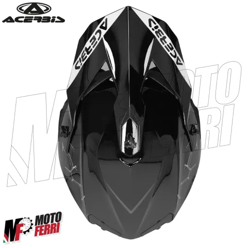 MF6070 Casco Acerbis Linear 22.06 Moto Cross Enduro Motard Bianco / Nero Lucido