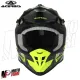 MF6071 Casco Acerbis Linear Moto Cross Enduro Motard Nero / Giallo Fluo Opaco
