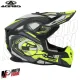 MF6071 Casco Acerbis Linear Moto Cross Enduro Motard Nero / Giallo Fluo Opaco