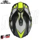 MF6071 Casco Acerbis Linear Moto Cross Enduro Motard Nero / Giallo Fluo Opaco