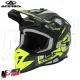 MF6071 Casco Acerbis Linear Moto Cross Enduro Motard Nero / Giallo Fluo Opaco