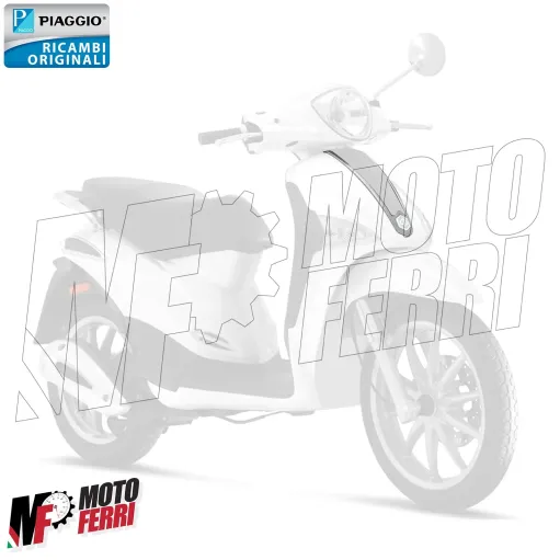 MF6076 Calandra Anteriore Cromata Originale Piaggio Liberty 50 125 MOC 2009/2012