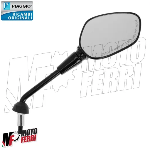 MF6088 Specchietto Destro Nero Lucido Originale Vespa GTS 125 300 HPE 2023 2024