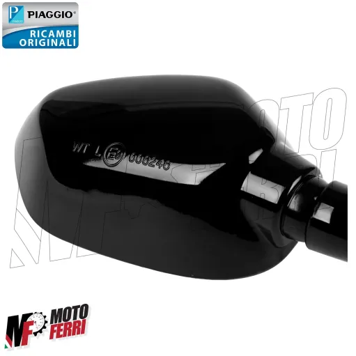 MF6088 Specchietto Destro Nero Lucido Originale Vespa GTS 125 300 HPE 2023 2024
