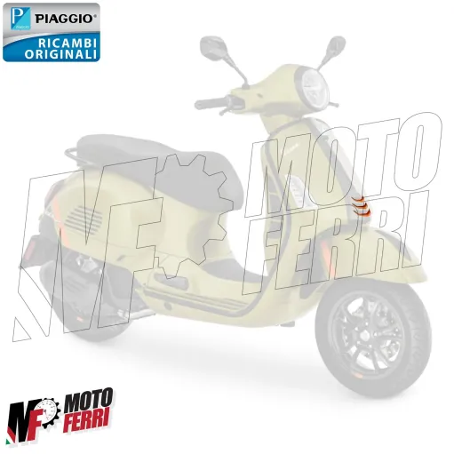 MF6091 Fregio Arancione Nasello Anteriore Originale Vespa GTS 125 300 2023 / 2024