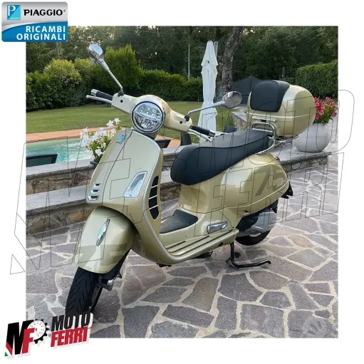 MF6100 Cuscino Pelle Grigia Bauletto Originale Vespa GTS 75th Anniversario 2021